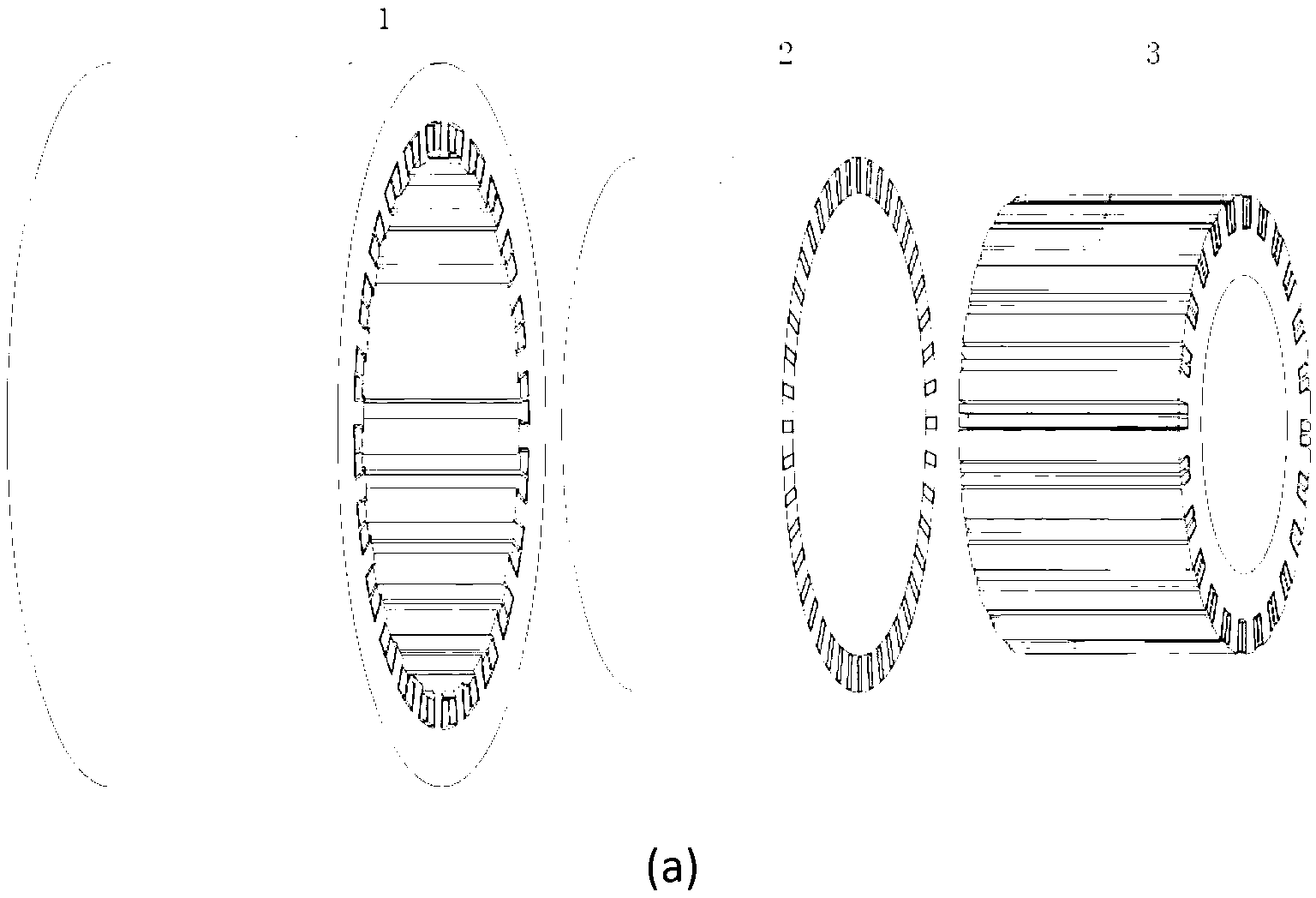 Radial magnetic field double-stator vernier motor