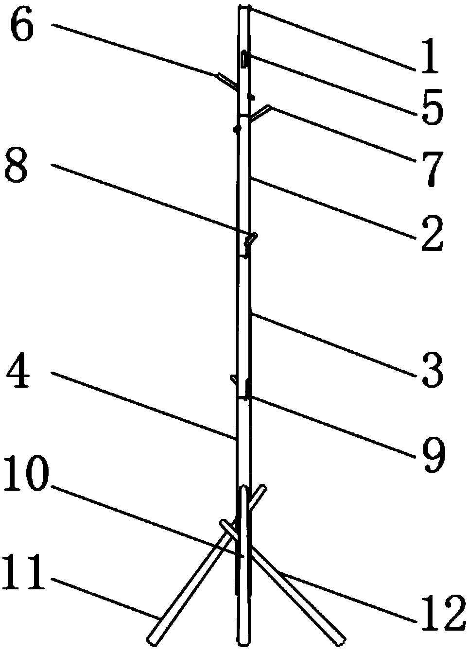 Portable hallstand in structure of mortise and tenon connection