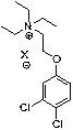 2-(3,4-dichloro-phenoxy) ethyl triethyl amine halide and preparation method and application thereof