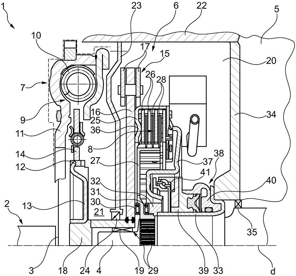 Drive train for a motor vehicle
