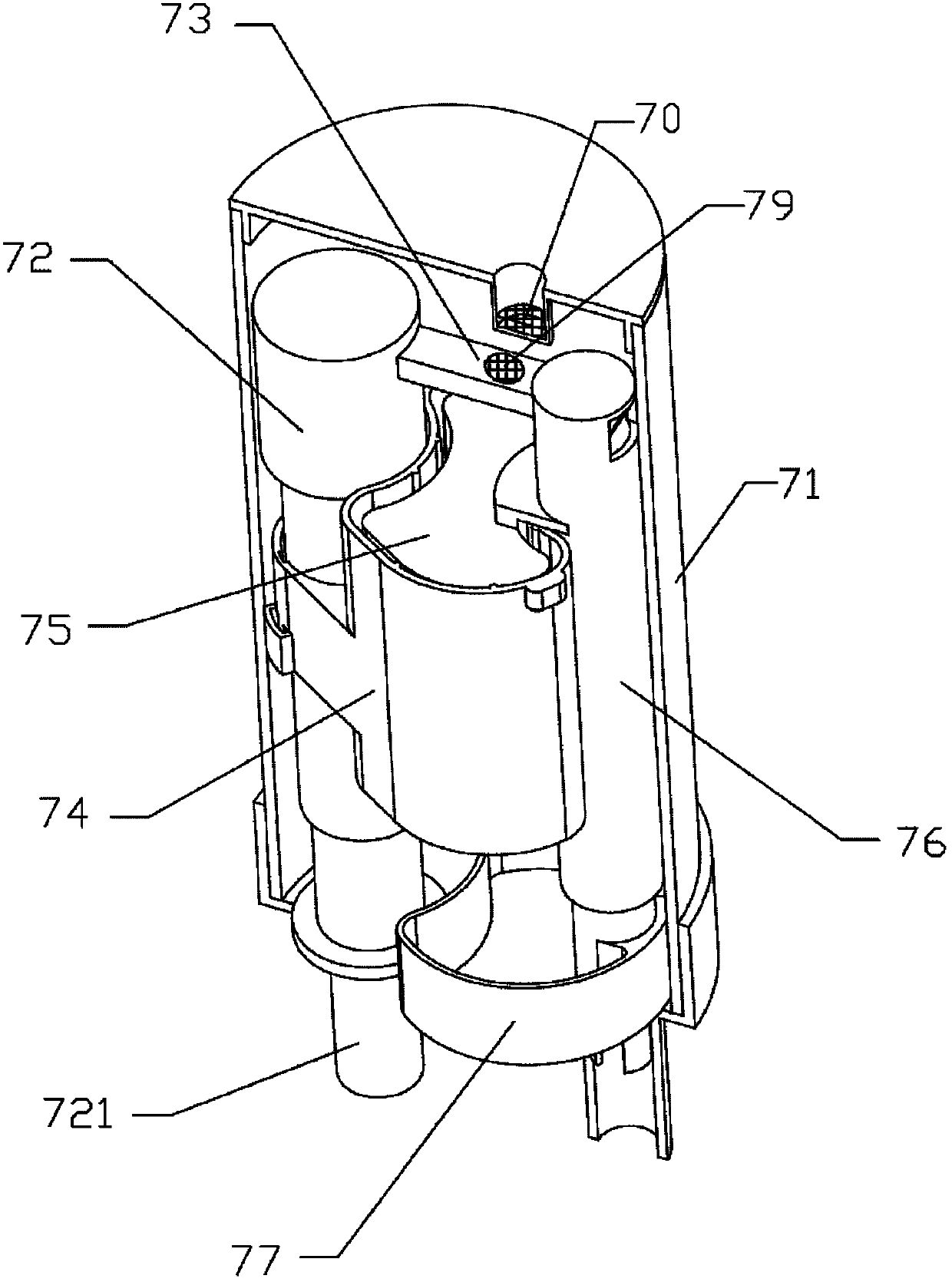 Improved magnetic energy water-saving toilet stool