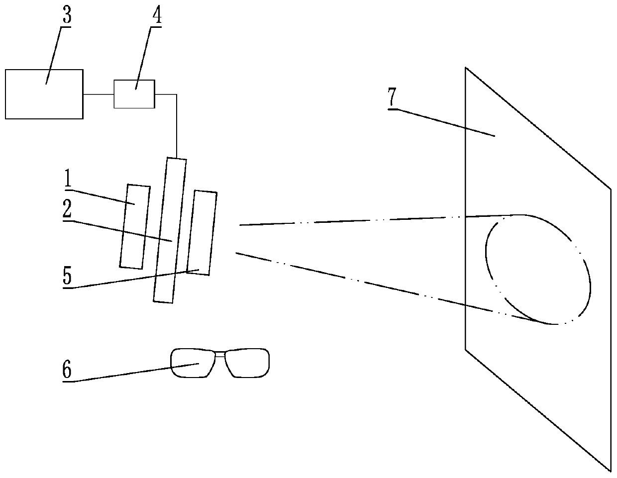 Liquid crystal polarization type illumination lamp with invisible cue word function