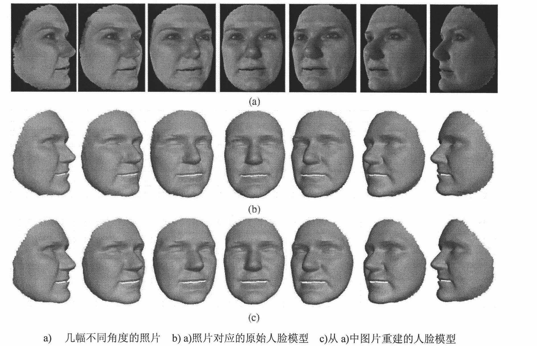 Method for reconstructing high-resolution human face based on grid deformation and continuous optimization