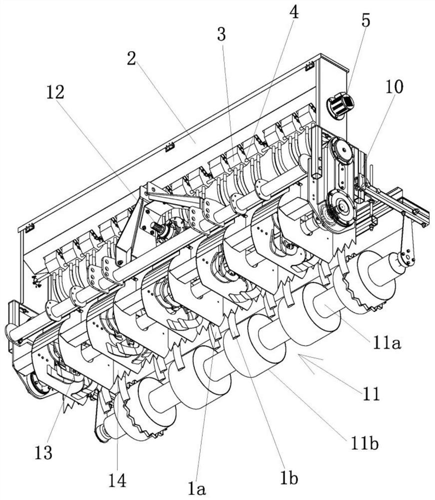 Wheat wide-width uniform sowing device with controllable sowing depth