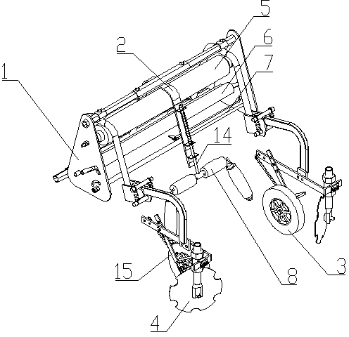 Mulch applicator special for tobacco field