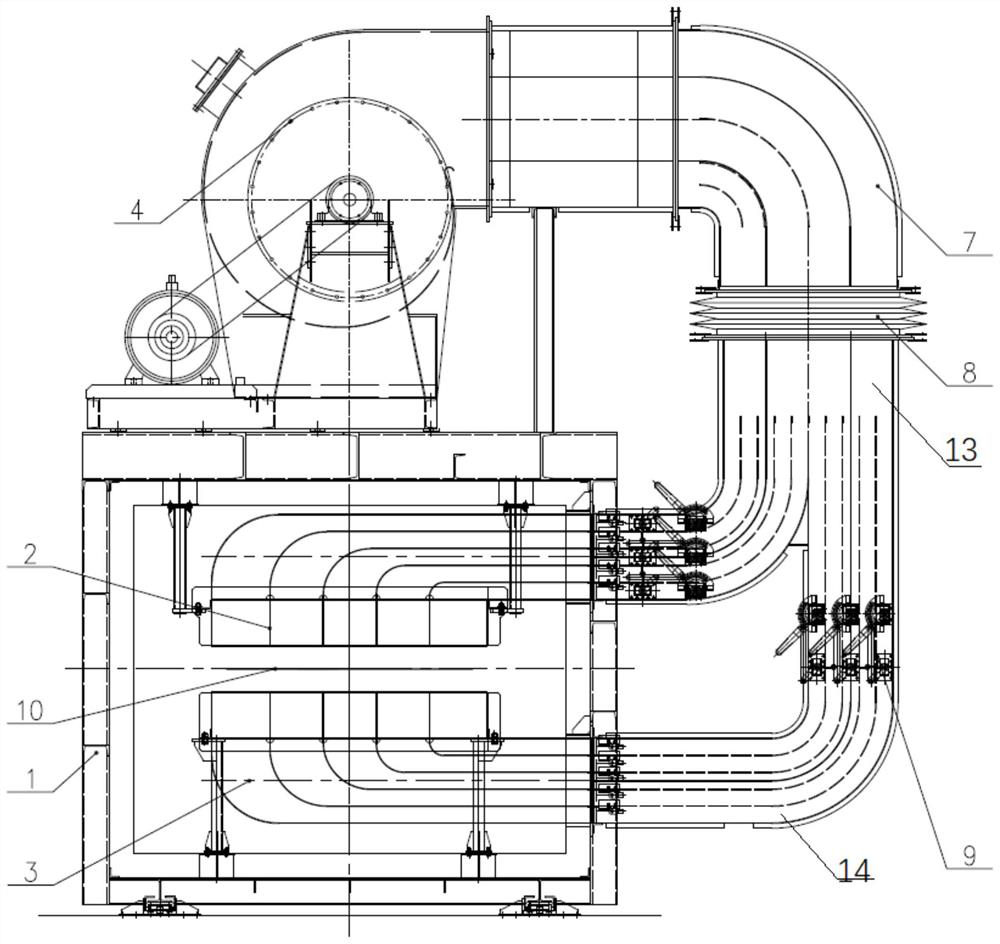 Gas circulation jet cooling device