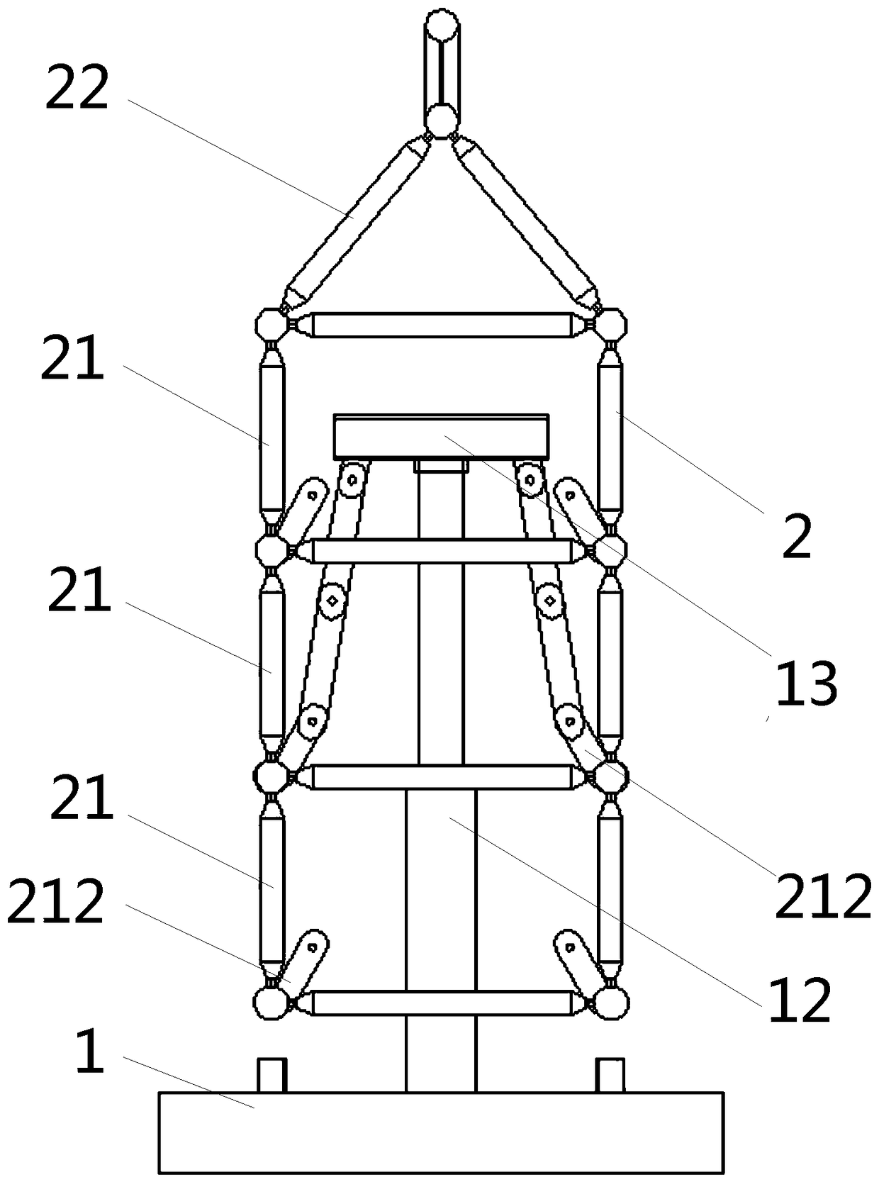 Steel truss jacking device