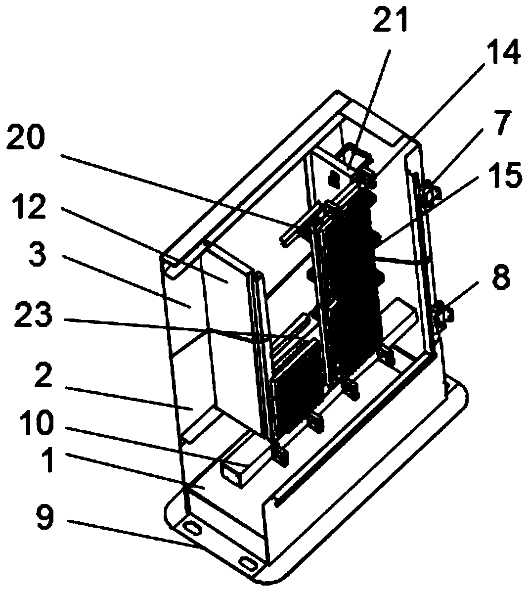Assembled optical cable cross-connecting box capable of expanding capacity