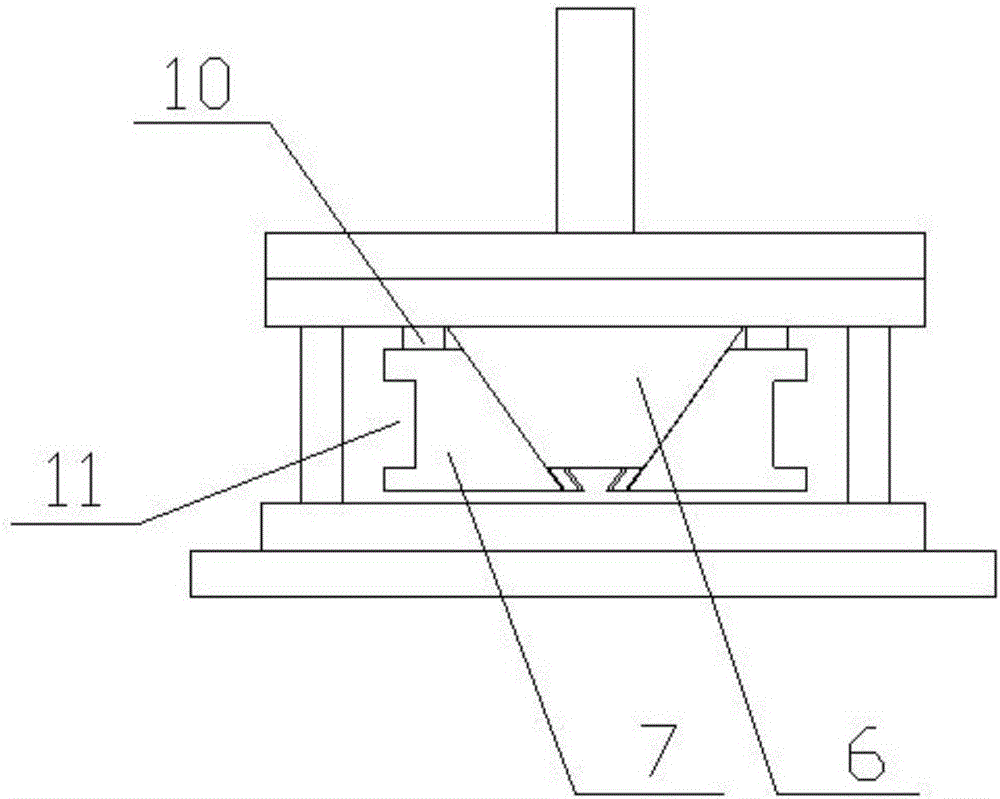 Bending die for producing electric box