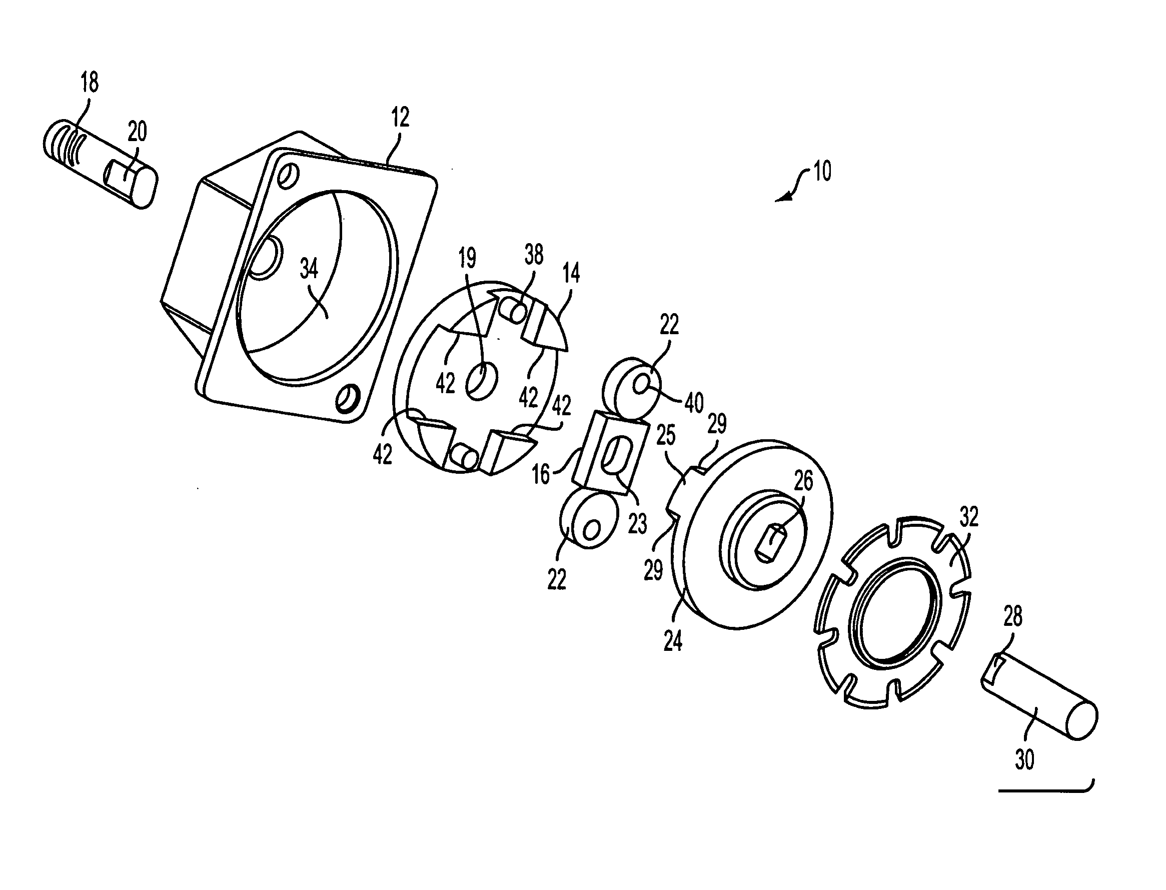 Bi-directional friction clutch assembly for electric motors to prevent backdrive