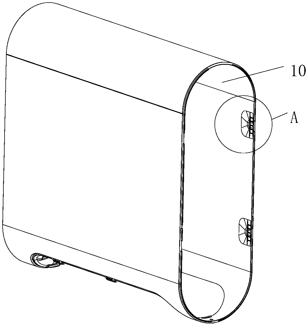 Water purifier shell and water purifier comprising the same