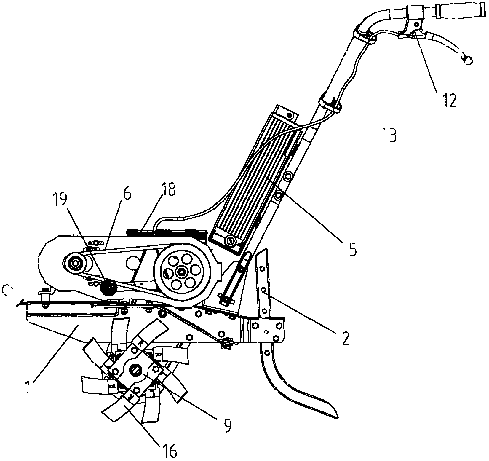 Direct-current rotary cultivator