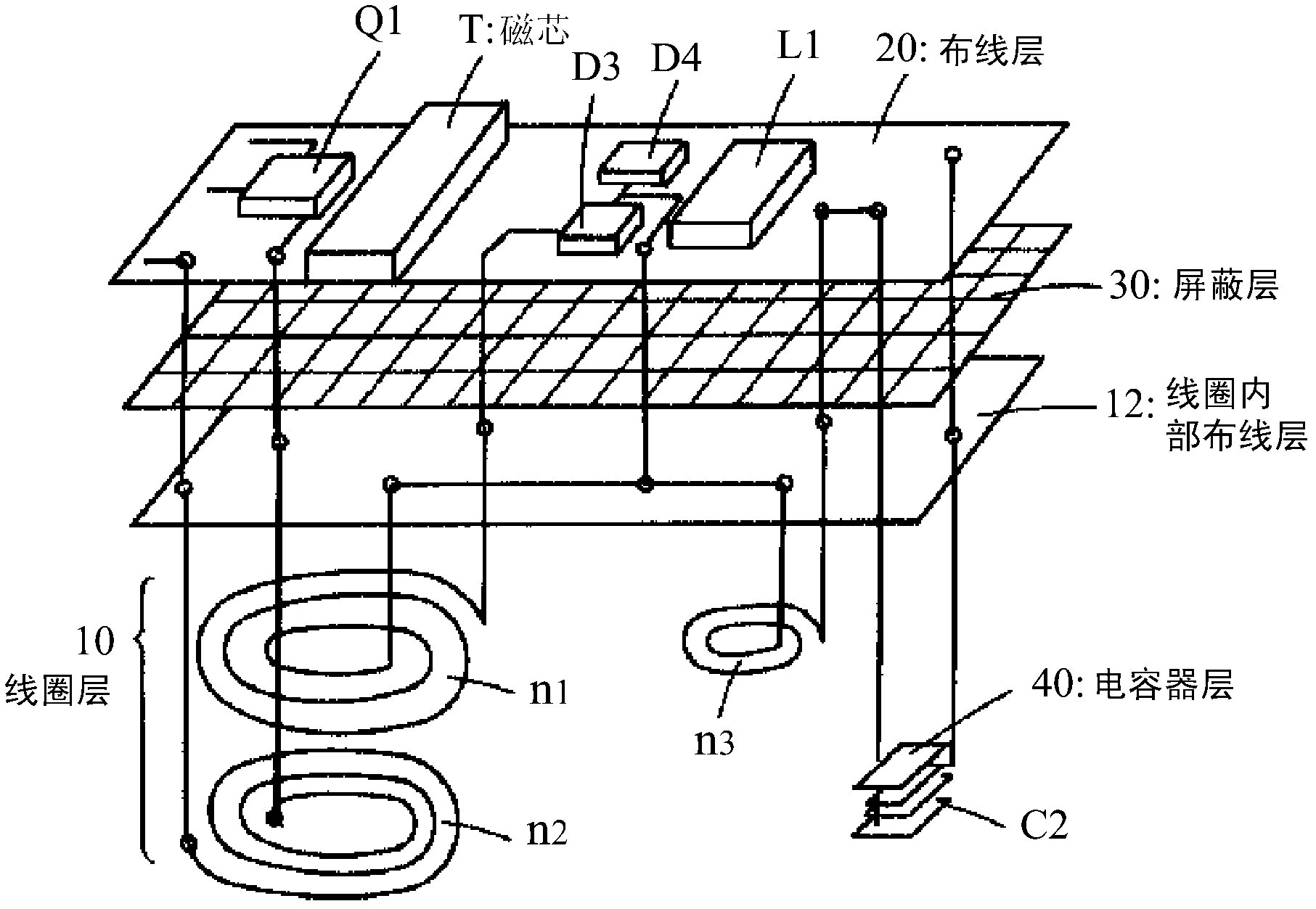 Coil-integrated switching power supply module