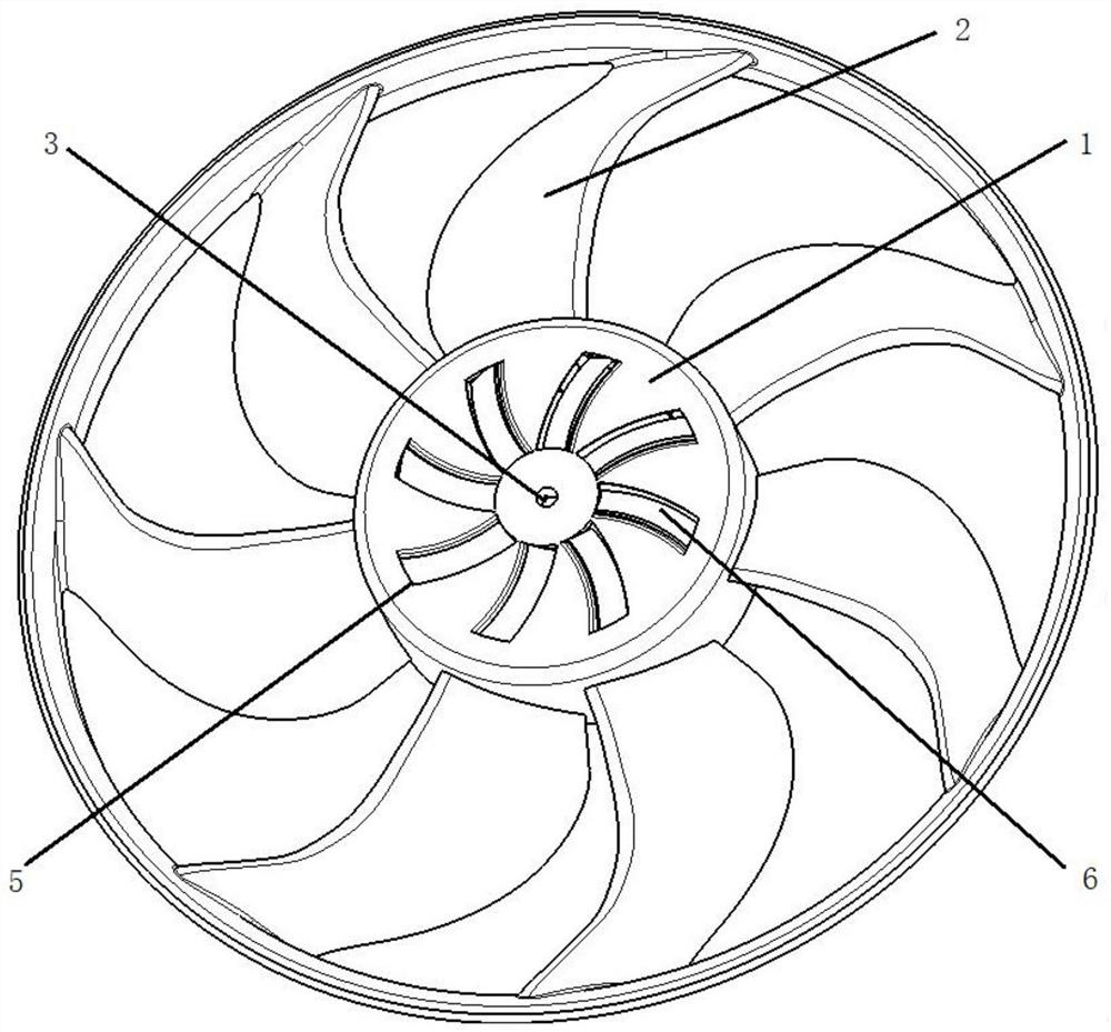 Cooling hub structure and cooling fan formed by same
