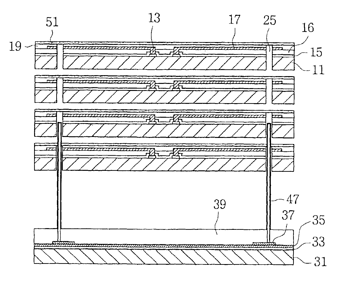 Multi-chip package (MCP) with a conductive bar and method for manufacturing the same