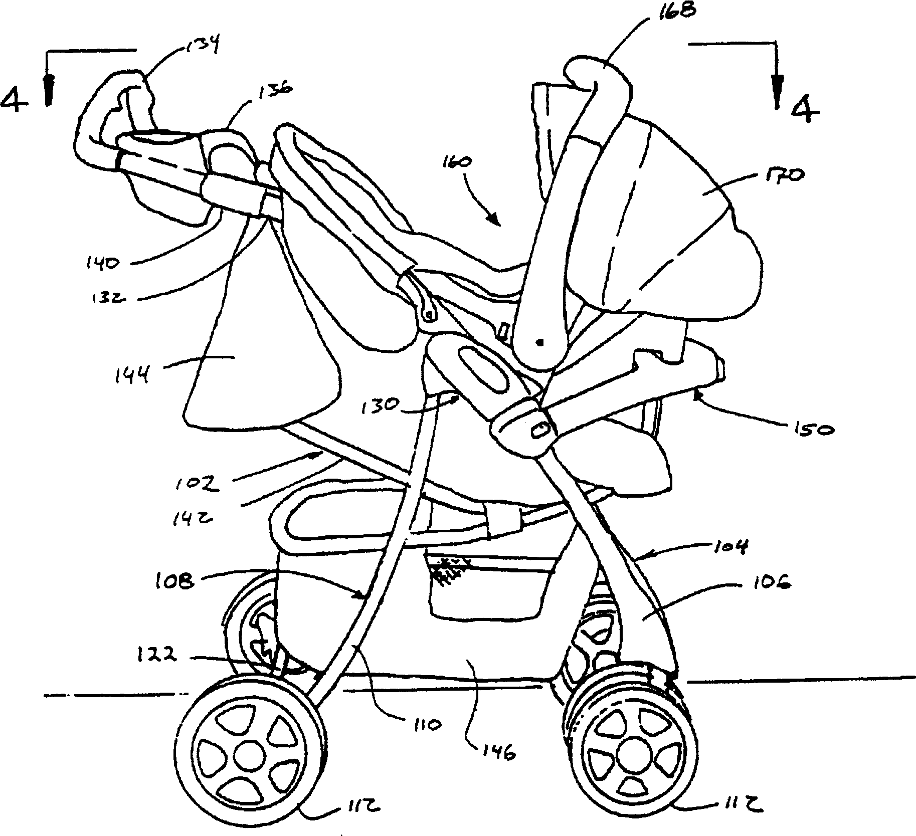 Multifunction children cart and baby cart seat