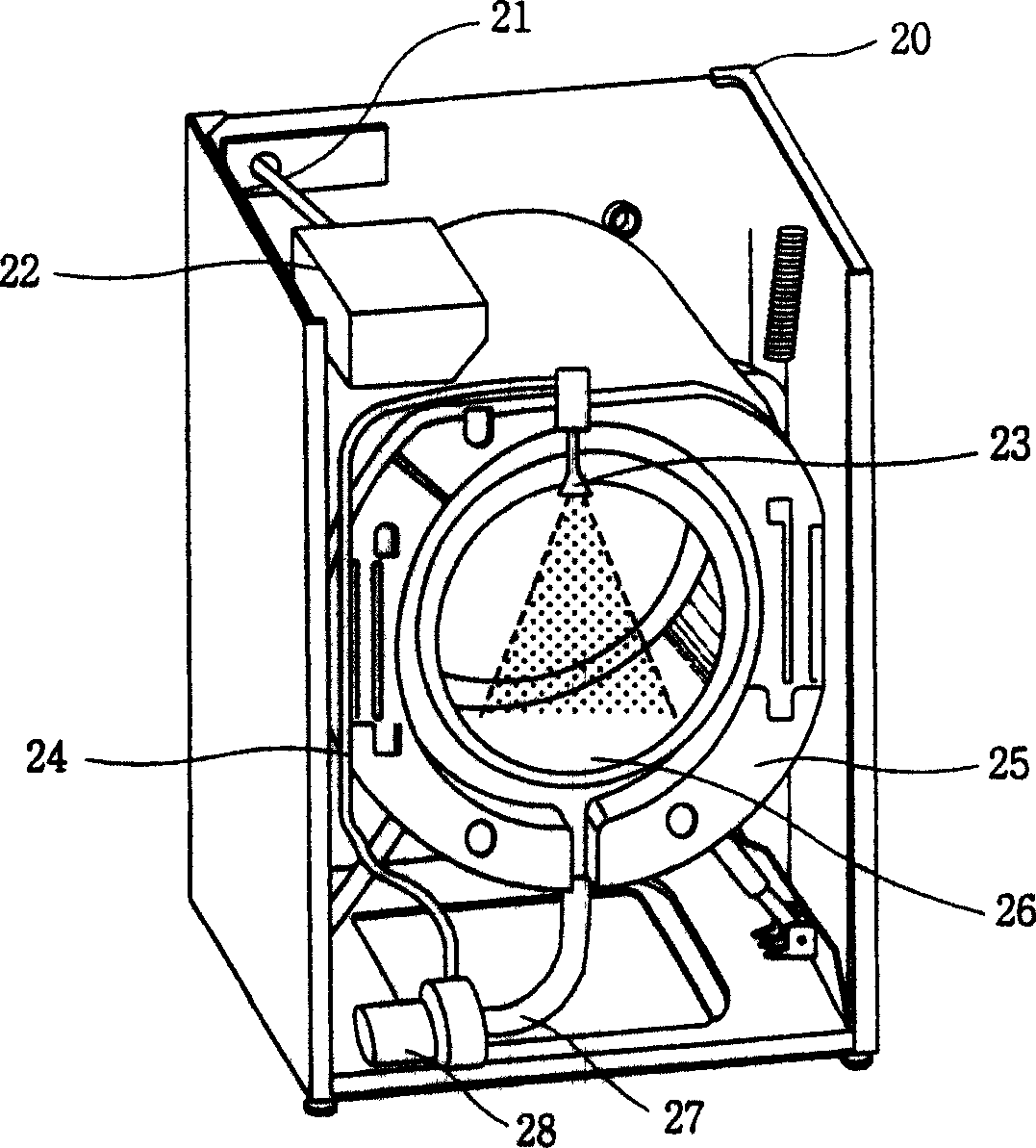 Water supplying device of drum washing machine and method thereof