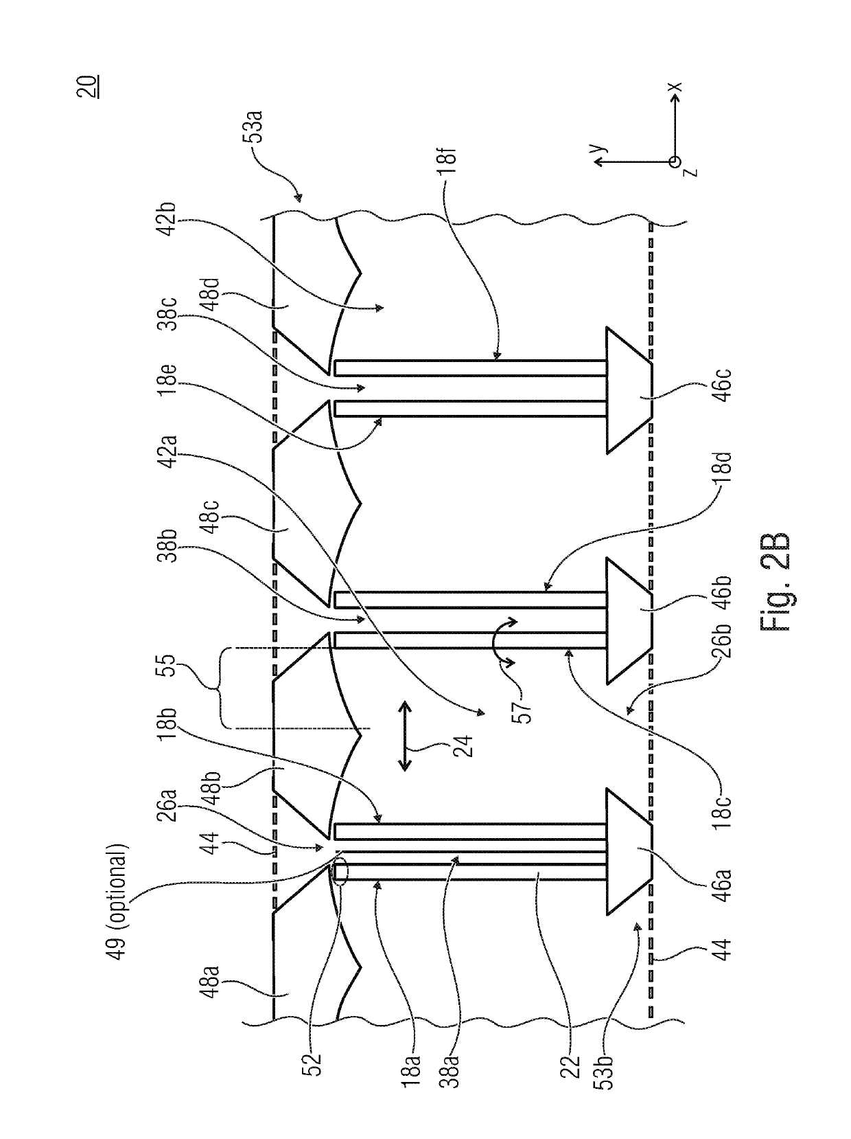 MEMS transducer for interacting with a volume flow of a fluid and method for manufacturing the same