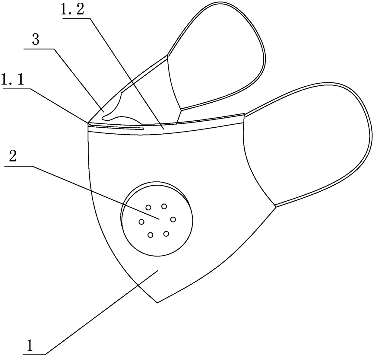 Mask for effectively preventing spectacles from condensing fog droplets