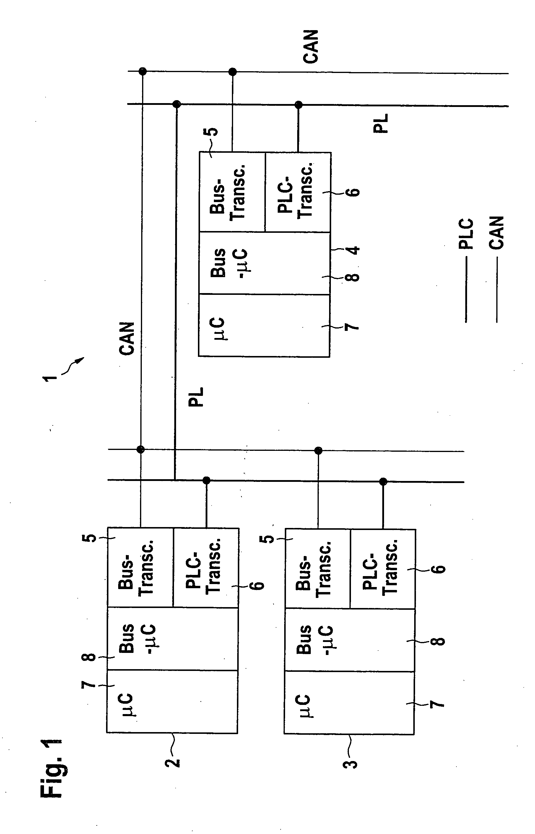 Method and supply line structure for transmitting data between electrical automotive components