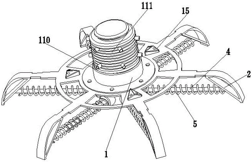 Multi-rotor flight vehicle undercarriage based on Stewart six-degree-of-freedom parallel mechanism