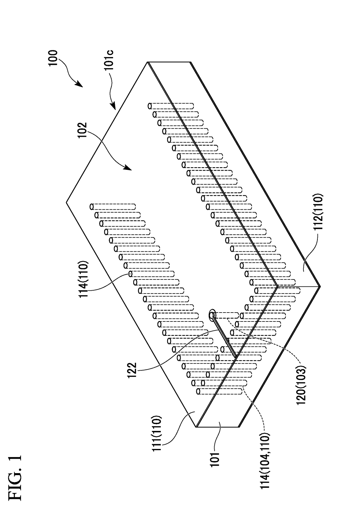Mode converter between a plane circuit and a substrate waveguide including a pin having a land and an anti-pad