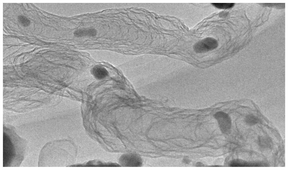 Nitrogen-doped iron nanotube and preparation method and application thereof