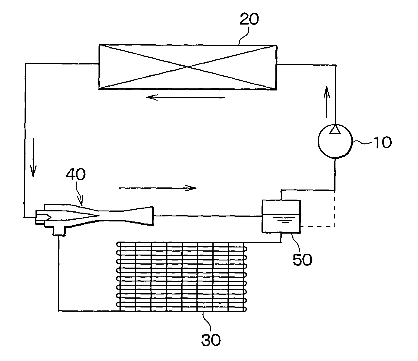 Ejector decompression device with throttle controllable nozzle
