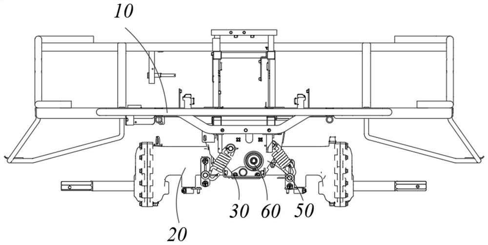 Rear axle suspension device and paddy field operation machine