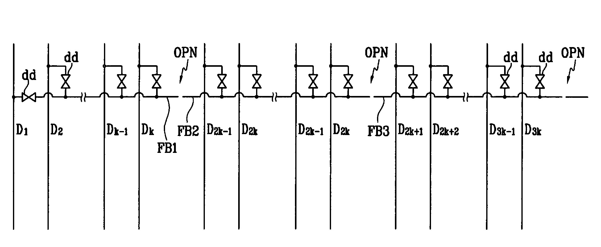 Display device with floating bar
