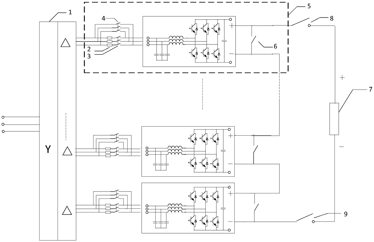 Voltage source converter with ice melting function, and control method