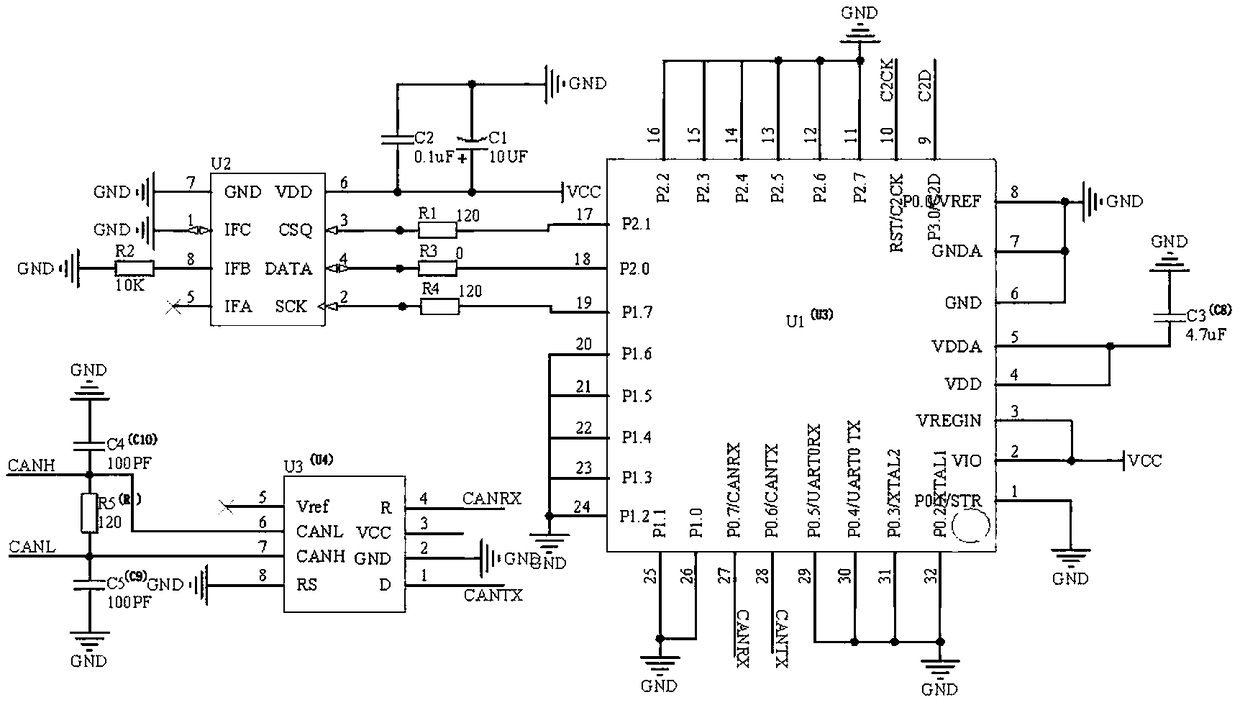 High-precision magnetic field detection and decoding circuit based on CAN bus