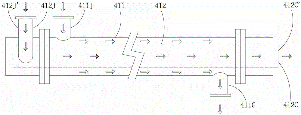 A gas purification system that can realize slag heat utilization