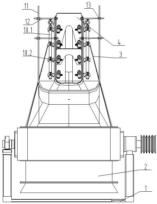 High-range air-assisted vertical spraying machine