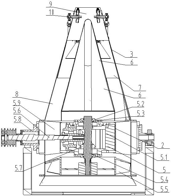 High-range air-assisted vertical spraying machine