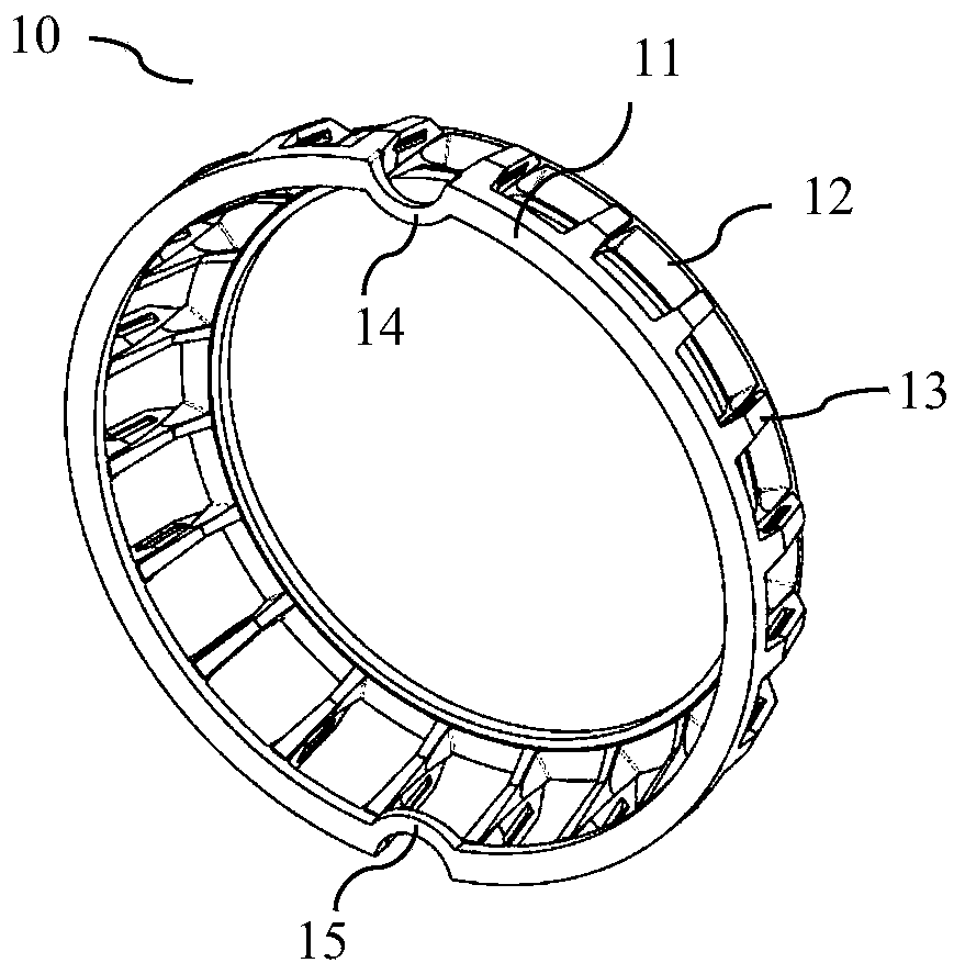 Holding frame, bearing and assembling method