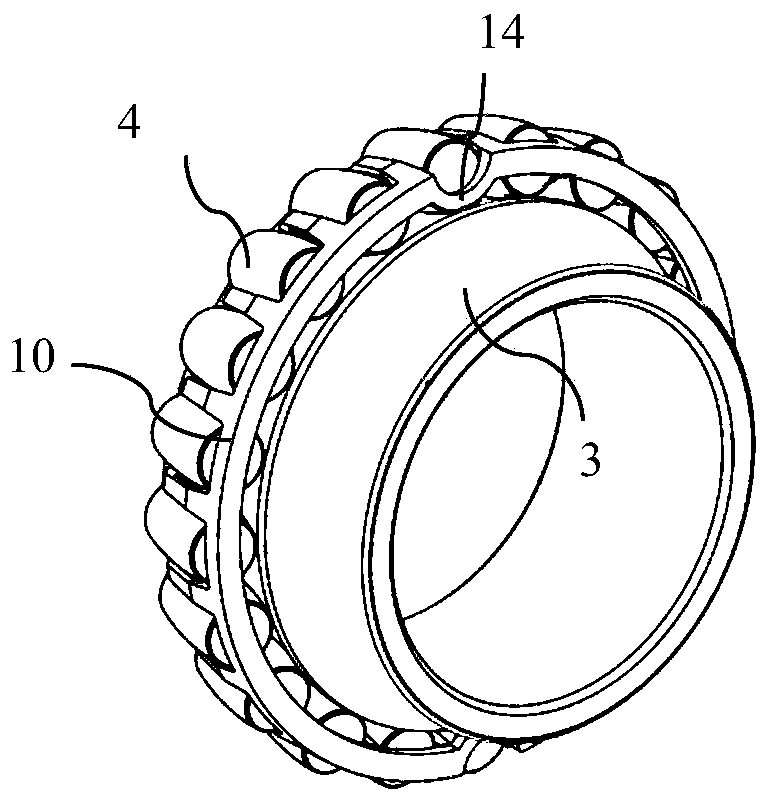 Holding frame, bearing and assembling method