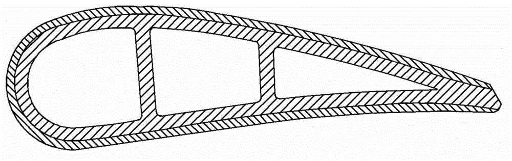 Hybrid nozzle guide vane made of ceramic matrix composite materials