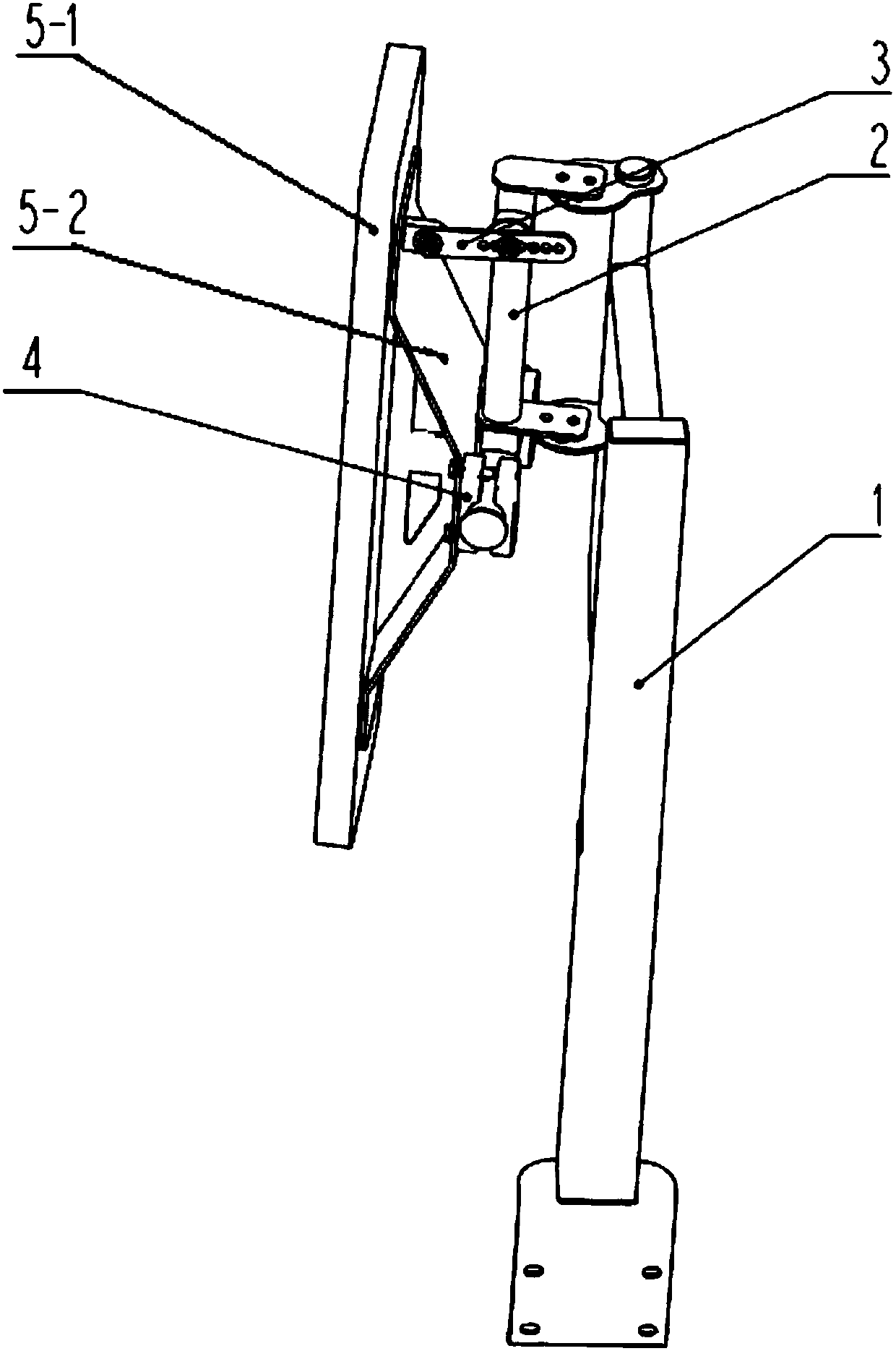 A rearview mirror bracket for mine dump truck