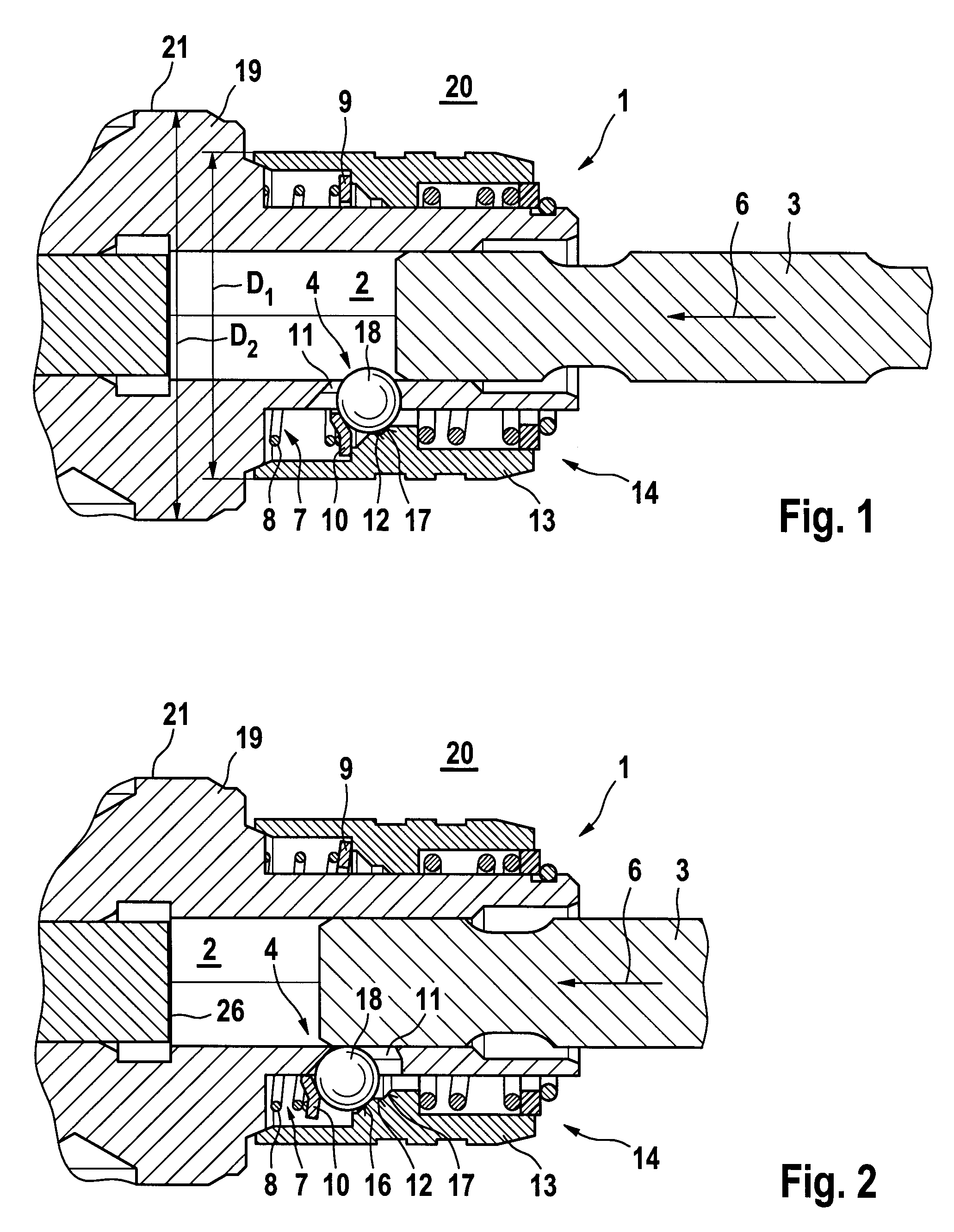 Clamping device for hexagon bits