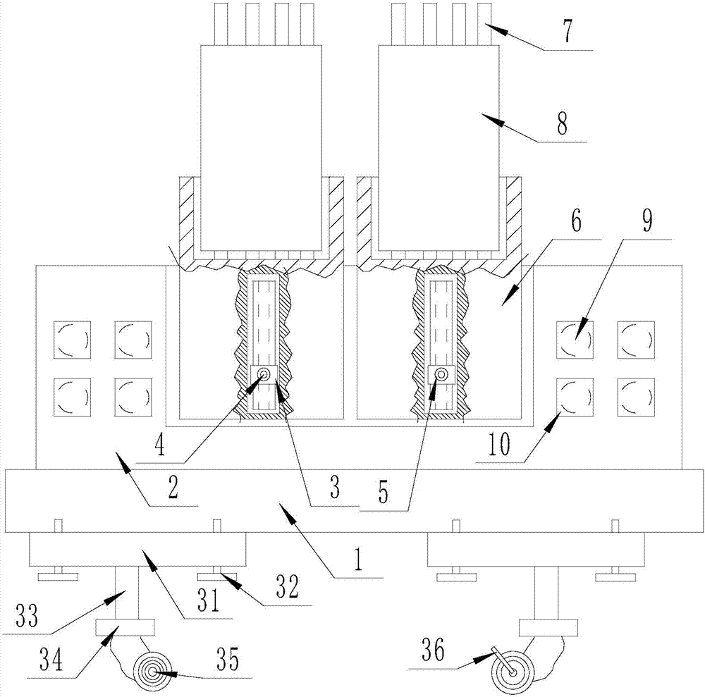 Stretching type device for limiting cement paving surface