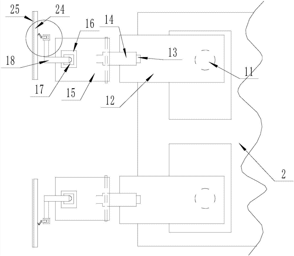 Stretching type device for limiting cement paving surface