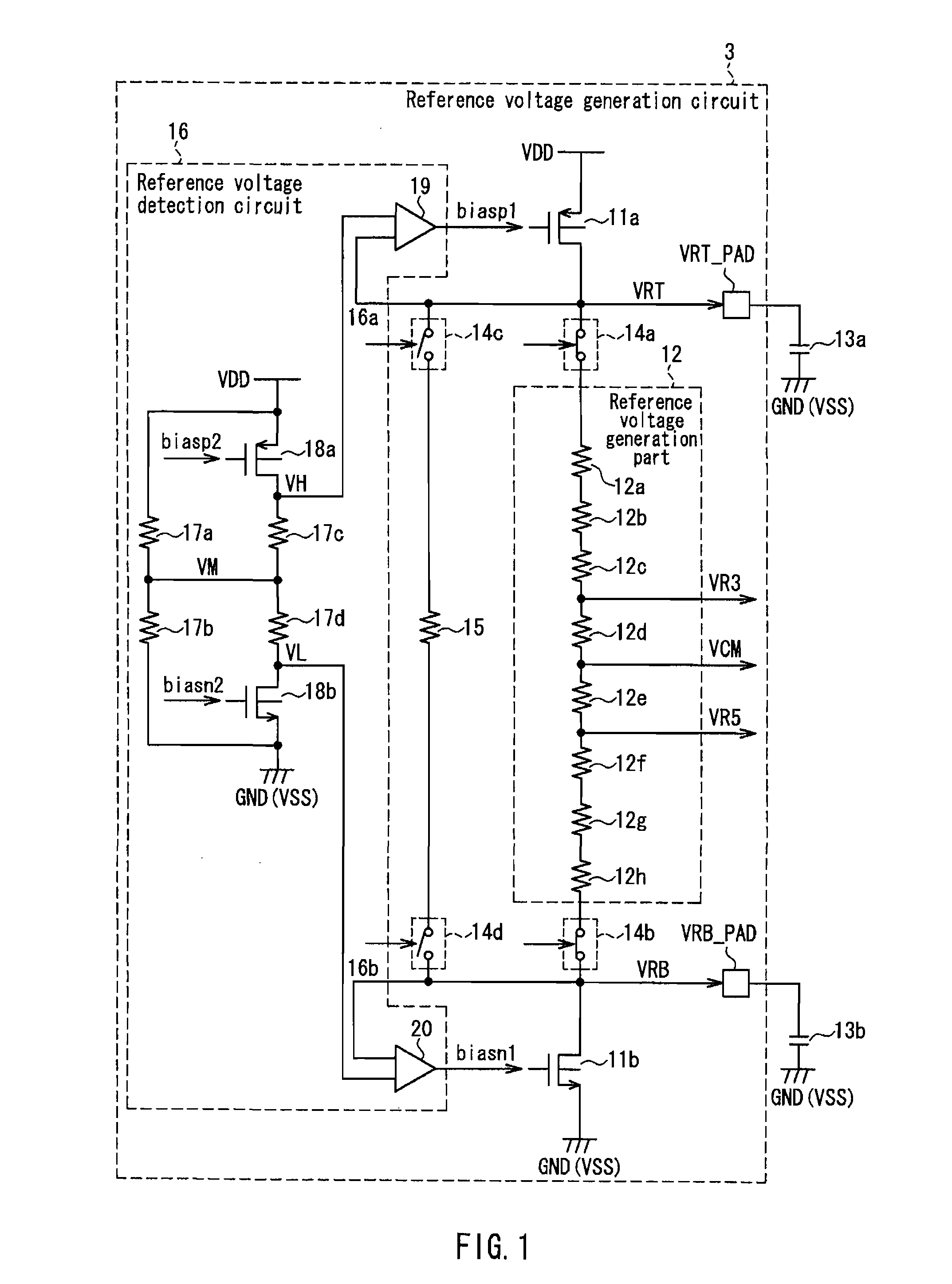 Reference voltage generation circuit, a/d converter and d/a converter