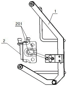 Middle door hinge auxiliary assembling tool and method