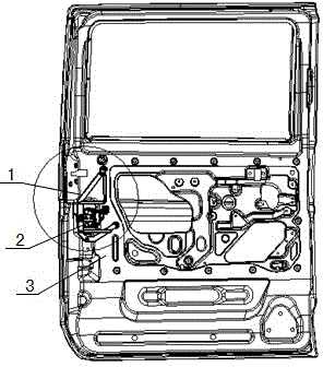 Middle door hinge auxiliary assembling tool and method