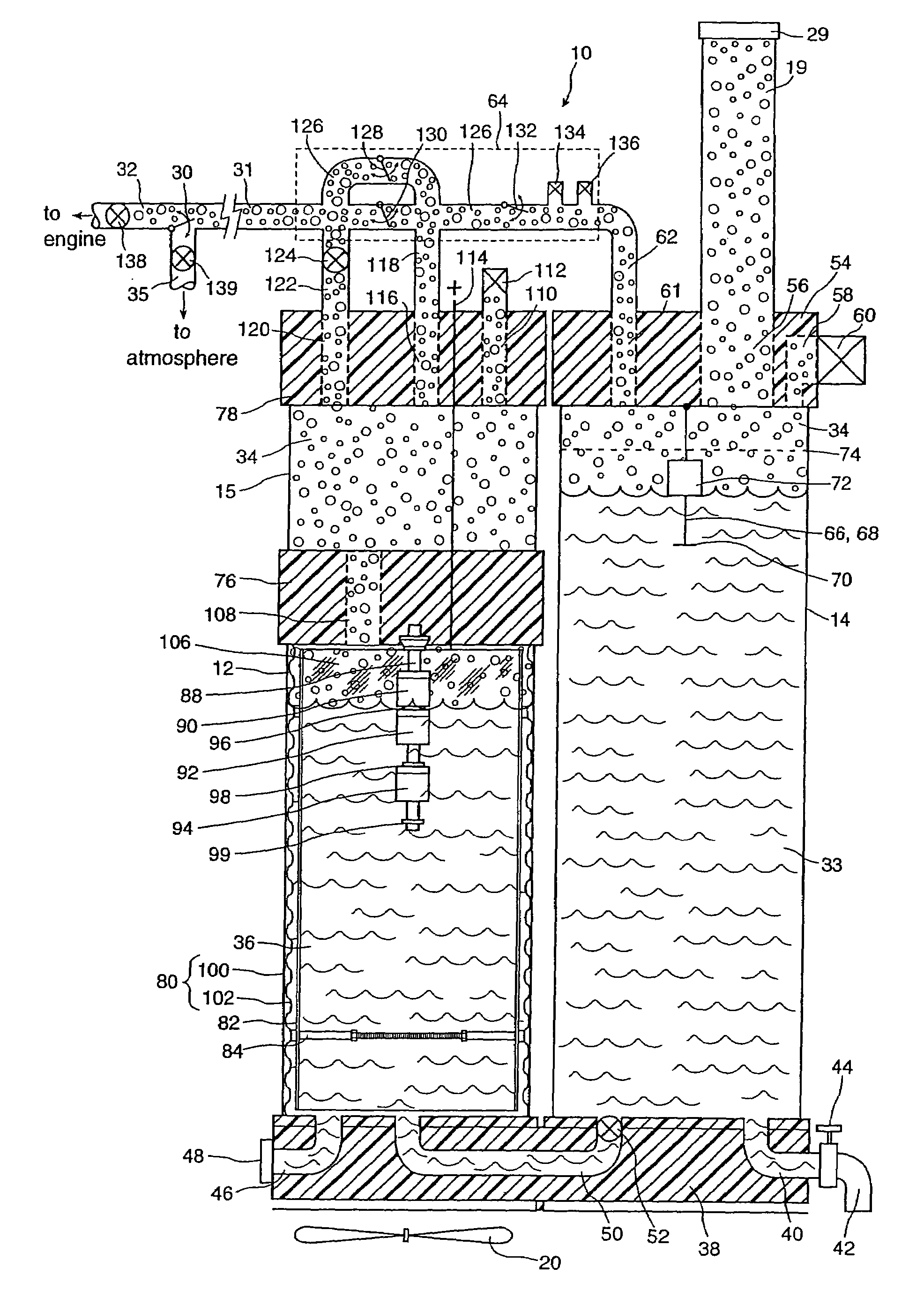 Electrolysis cell and internal combustion engine kit comprising the same