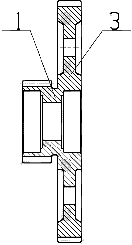 Method for forming splined connection type dual gears