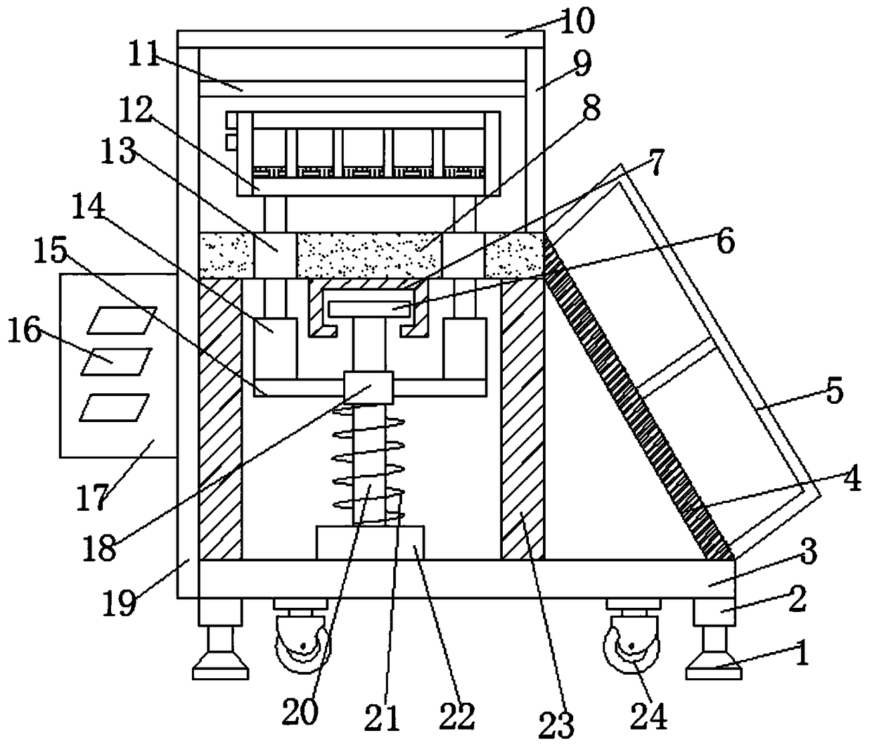 Good-stability height ascending device for electric power projects