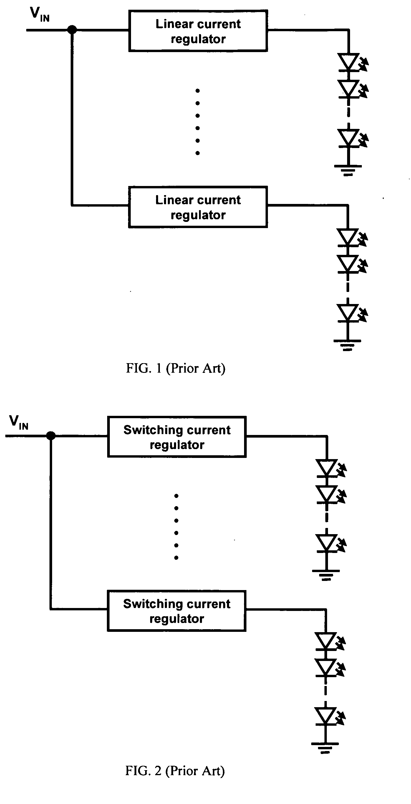 Driver that efficiently regulates current in a plurality of LED strings