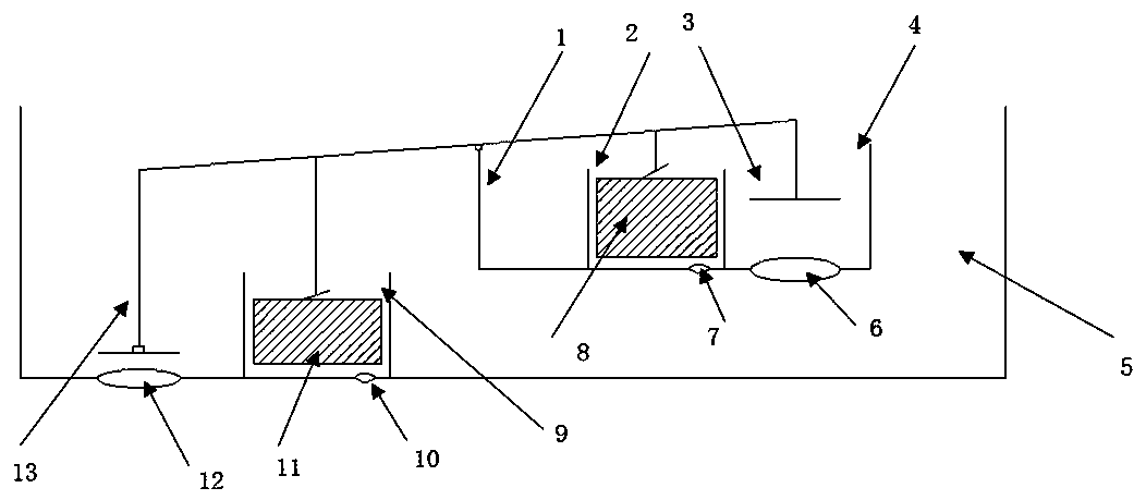 Continuous water supply and intermittent drainage device for sewage treatment biological bed